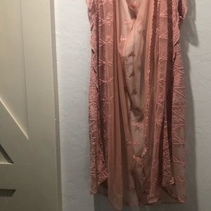 Forever 21 lace kimono blush color size 1x